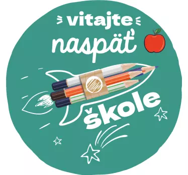Vitajte späť na štítku výkladnej skrine školy - Tenstickers