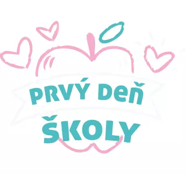1. školský deň a štítok s výkladom v obchode apple - Tenstickers
