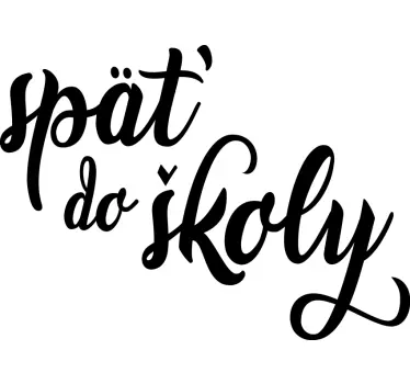 Kaligrafia späť na štítok výkladu školy - Tenstickers