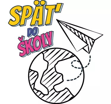 Svetová mapa späť na štítok výkladnej skříne školského dizajnu - Tenstickers