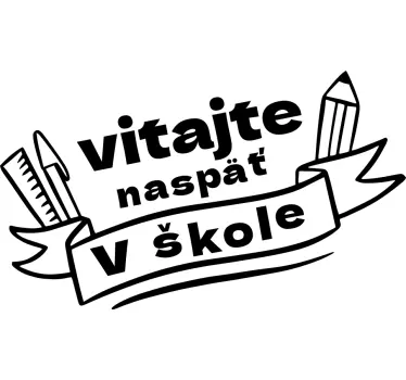 Dizajn s ceruzkami, obtlačok do výkladu školy - Tenstickers