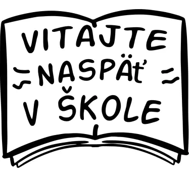Vitajte v škole s nálepkou výkladu kníh - Tenstickers