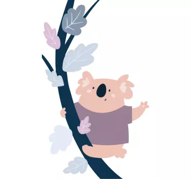 Nálepka pre deti hravý koala na strome - Tenstickers