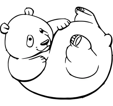 Nálepka pre deti hravý karikatúrny panda - Tenstickers