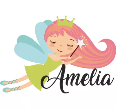 Nálepka pre deti lietajúca víla princezná - Tenstickers
