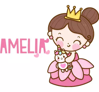 Nálepka pre deti roztomilá princezná - Tenstickers