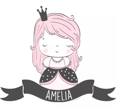 Nálepka pre deti s roztomilým dizajnom princeznej - Tenstickers