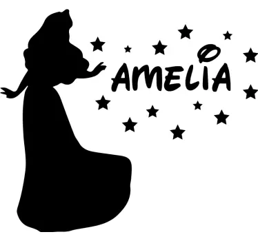 Nálepka pre deti princeznovská silueta - Tenstickers