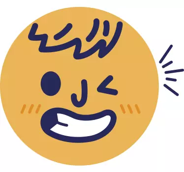 Nalepky na stenu zvierata Šťastná usmievavá tvár - Tenstickers