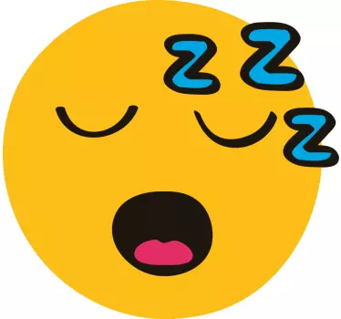 Nálepka pre deti spací emoji Úsmev - Tenstickers