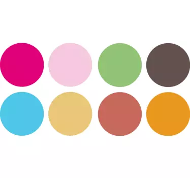 Farebné detské samolepky s farebnými bodkami - Tenstickers