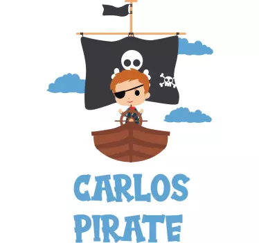 Nálepka pre deti s pirátskou dobrodružnou témou - Tenstickers
