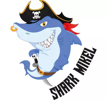 Nálepka pre deti s pirátskym žralokom - Tenstickers