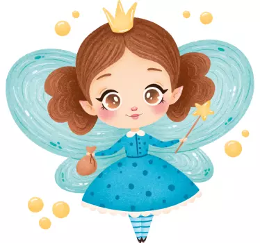 Nálepka pre deti postava rozprávkovej princeznej - Tenstickers