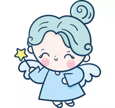 Nálepka pre deti s roztomilou anjelskou ilustráciou - Tenstickers
