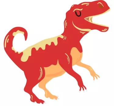 Nálepka pre deti veselý tyrannosaurus rex - Tenstickers