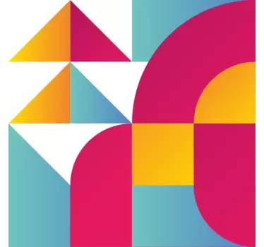 Nálepky na nábytok geometrické farebné štvorce - Tenstickers