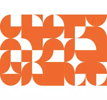 Nálepka na nábytok oranžový kruh geometrické umelecké vzory - Tenstickers