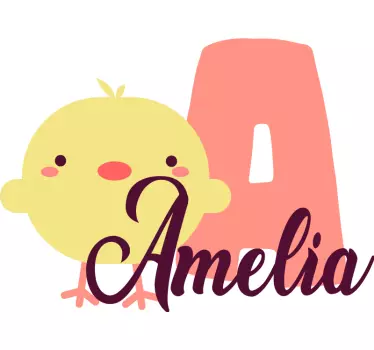 Nálepka pre deti roztomilý kuriatko dizajn - Tenstickers