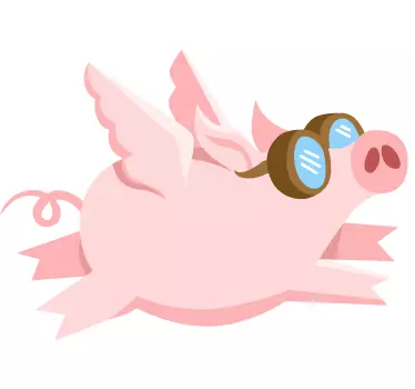 Nálepka s lietajúcimi ošípanými - Tenstickers