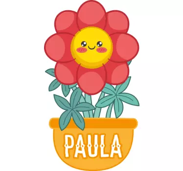 Nálepka pre deti radostný kvetinový kontajner - Tenstickers