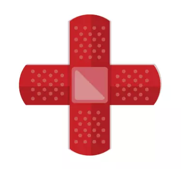Nálepka s nápisom prvej pomoci - Tenstickers