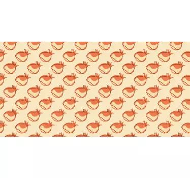 Doodle vzor s obtlačkami z granátového jablka na nábytok - Tenstickers