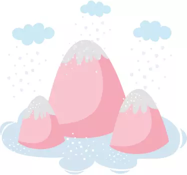 Nálepka pre deti oblaky na horskej scéne - Tenstickers