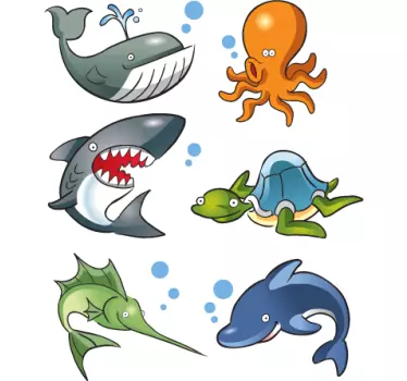 Samolepky pre morské tvory - Tenstickers