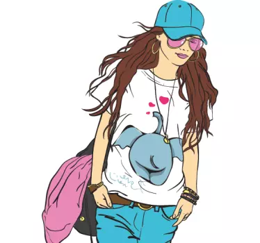 Nálepka na voľný čas a elegantnú dámu - Tenstickers