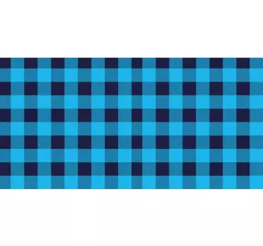 Nálepky na nábytok modré kárované design - Tenstickers