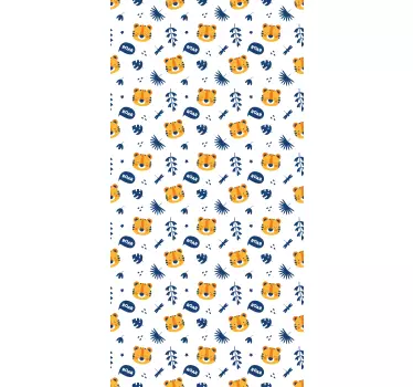 Tigrie mláďa a obtlačky so vzorom vážok na nábytok - Tenstickers