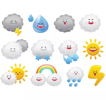 Nálepky na počasie pre deti - Tenstickers