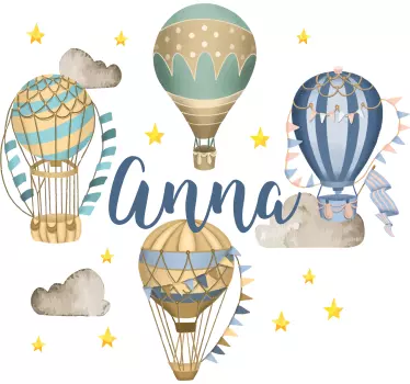 Nálepka pre bábätko vzdušné balóny - Tenstickers