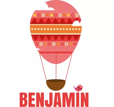 Nálepka pre deti farebný teplovzdušný balón - Tenstickers