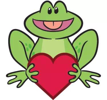 Nálepka s milujúcou žabou stenou - Tenstickers