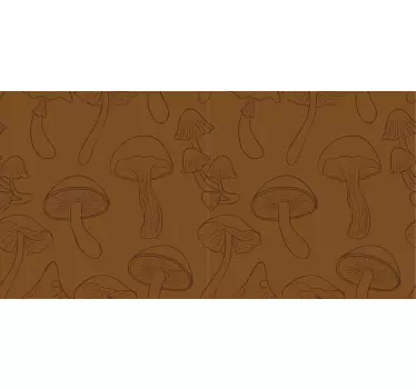 Nálepky na nábytok hnedý vzor s hubami - Tenstickers