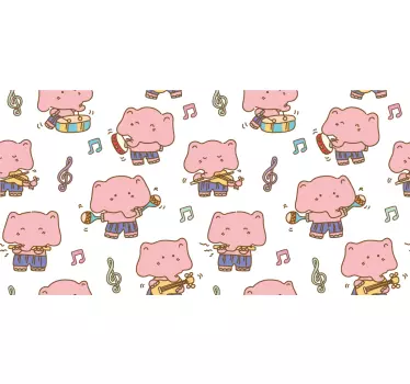Nálepka pre deti hudobné kreslené postavičky - Tenstickers