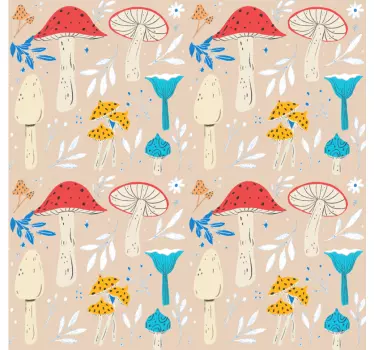 Klasické huby béžové nálepky na nábytok - Tenstickers