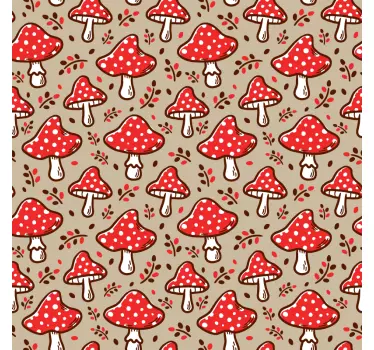 Nálepky na nábytok aranžmán s motívom húb - Tenstickers
