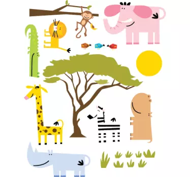 Nálepka pre deti z džungle - Tenstickers