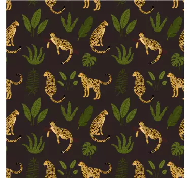 Nálepky na nábytok s motívom leopardích listov - Tenstickers