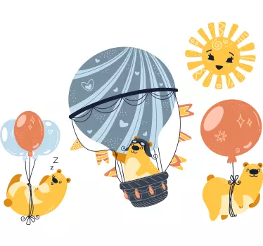 Nálepka pre deti hravé balónové dobrodružstvo - Tenstickers