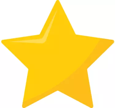 Nálepka pre deti prízvuk žltej hviezdy - Tenstickers