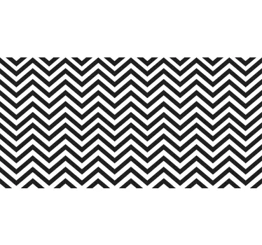 Obtisky klasického čierno-bieleho zig zag riadku pre nábytok - Tenstickers