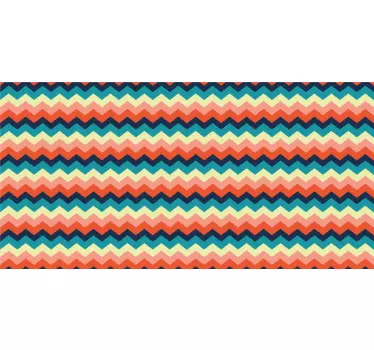 Viacfarebné zig zag dizajnové obtisky pre nábytok - Tenstickers