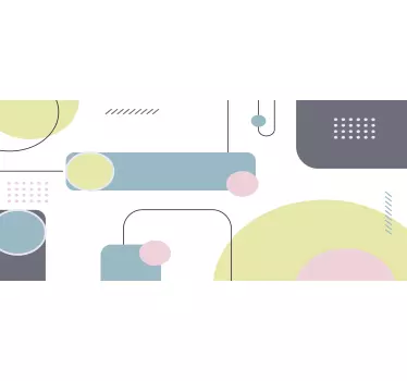Pastelové geometrické nálepky na nábytok - Tenstickers
