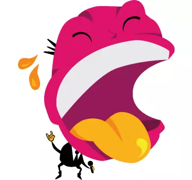 Nálepka pre deti farebná spievajúca tvár - Tenstickers