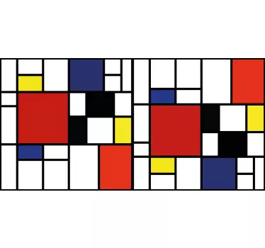 Nálepky na nábytok geometrické farebné bloky - Tenstickers