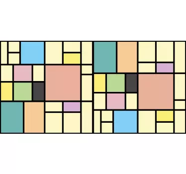 Nálepky na nábytok geometrické farebné segmenty - Tenstickers